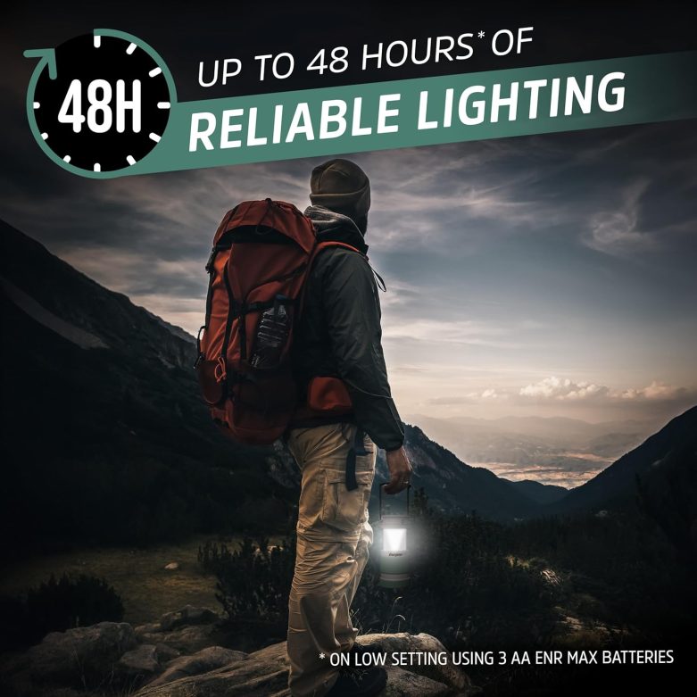 Energizer S-500 Hybrid Power Camping Lantern, Solar, Rechargeable, or AA Battery Powered, IPX4 Water Resistant Bright LED Lantern - Image 7