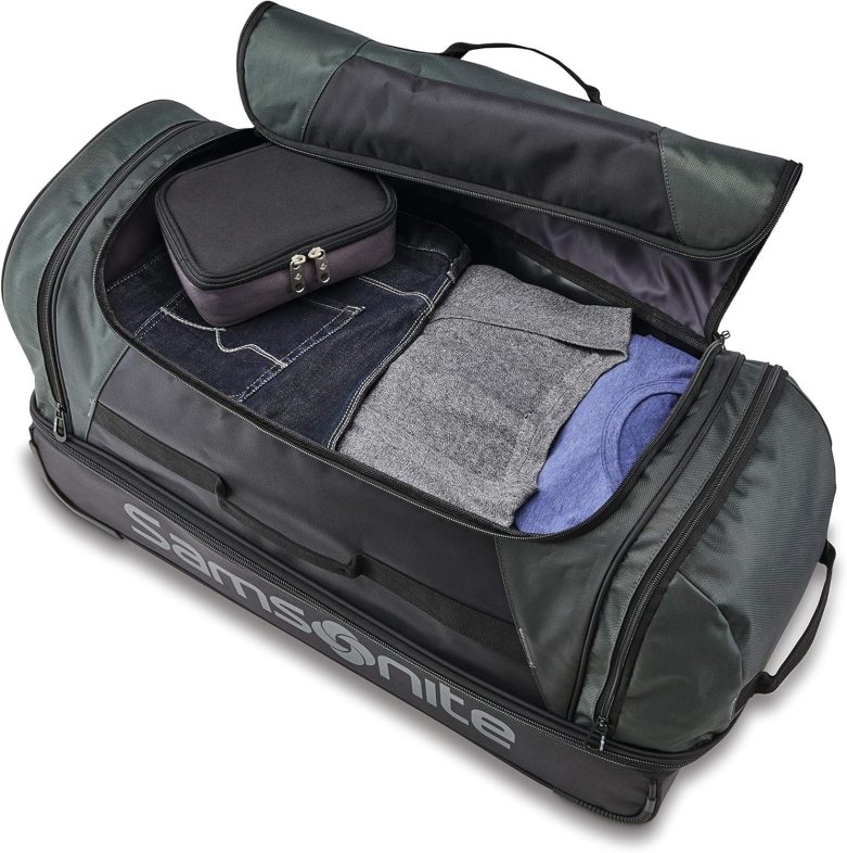 Andante 2 Wheeled Rolling Duffel Bag, All Black, 22-Inch - Image 3