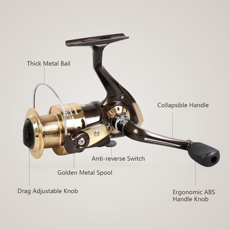 Spinning Fishing Reel for Freshwater Saltwater Fishing, Anti-Reverse with Front-Adjustable Drag - Image 6